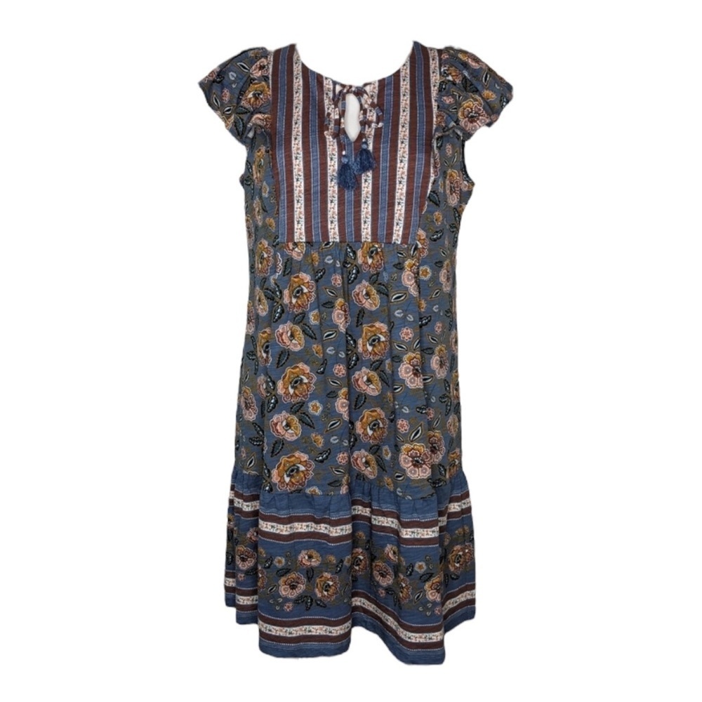MATILDA JANE Pasture Flutter Dress in Blue/Rust/Cream Size XS—NWOT - Picture 3 of 9